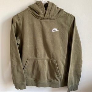 nike small logo hoodie